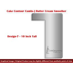 Crisp Corner | Design 7 | 10 Inch | Cake Decorating Craft | Cake Contour Combs | Smoothing | Metal Spreader | Butter Cream Smoothing | Genius Tool